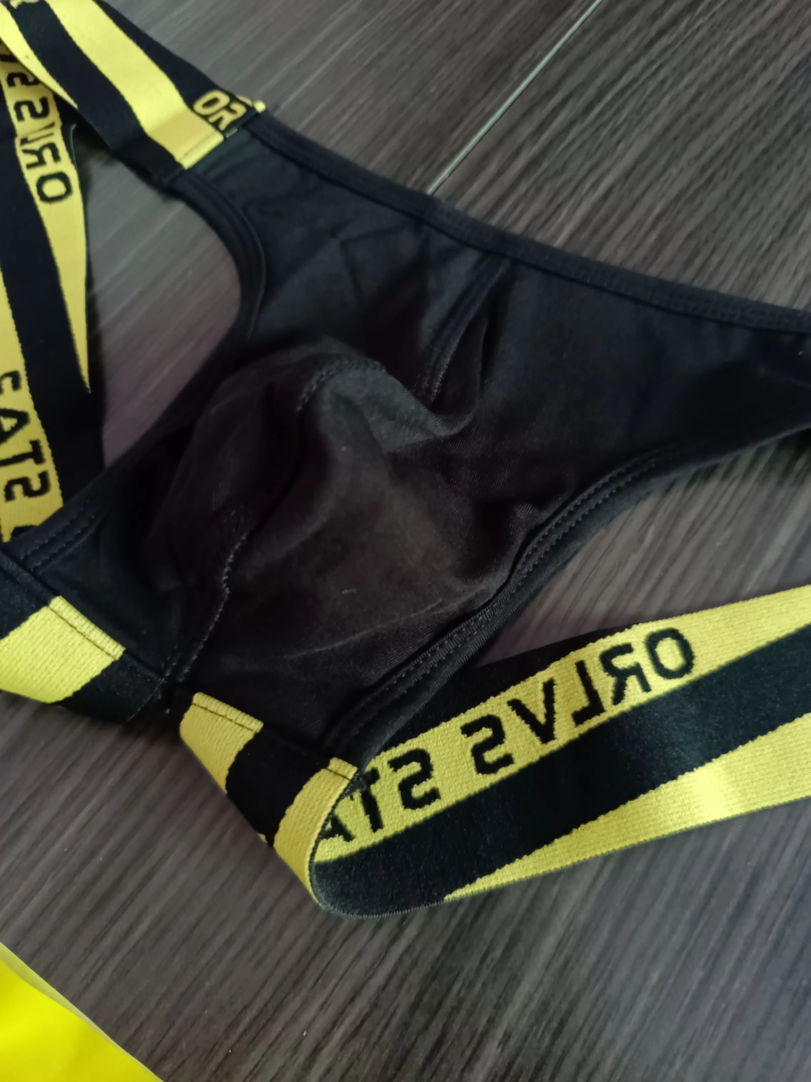Black and Yellow Men's Jockstrap – photo 3